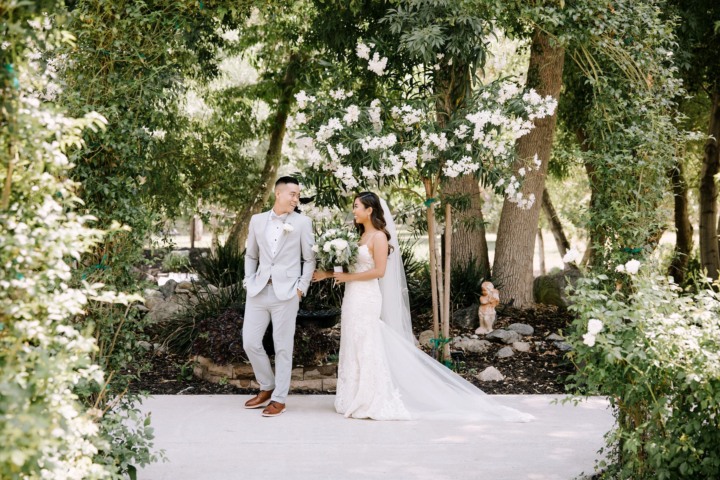 Jennie and Horace’s wedding portraits at their Hidden Acres celebration in Lytle Creek.